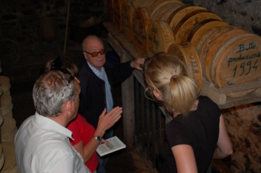 Sr. ciapponi shows his cheeses, from 1993.....